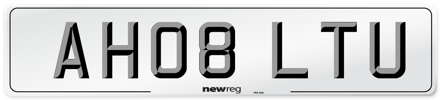 AH08 LTU Number Plate from New Reg